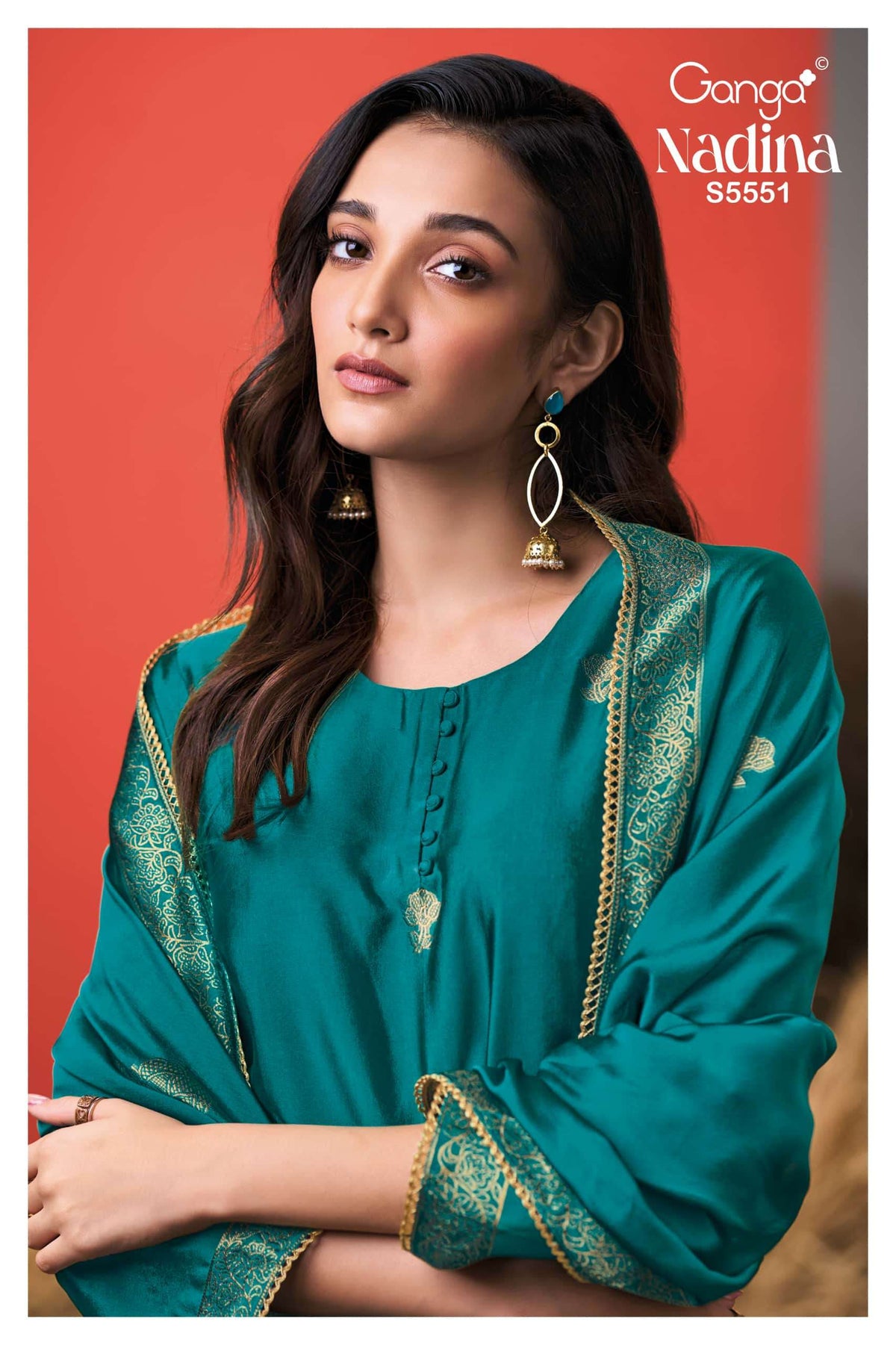 Ganga Fashion Nadina 5551 Pure Viscose Woven Silk Dress Material