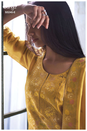 Ganga Fashion Nairaah 5240 Viscose Silk Jacquard Dress Material