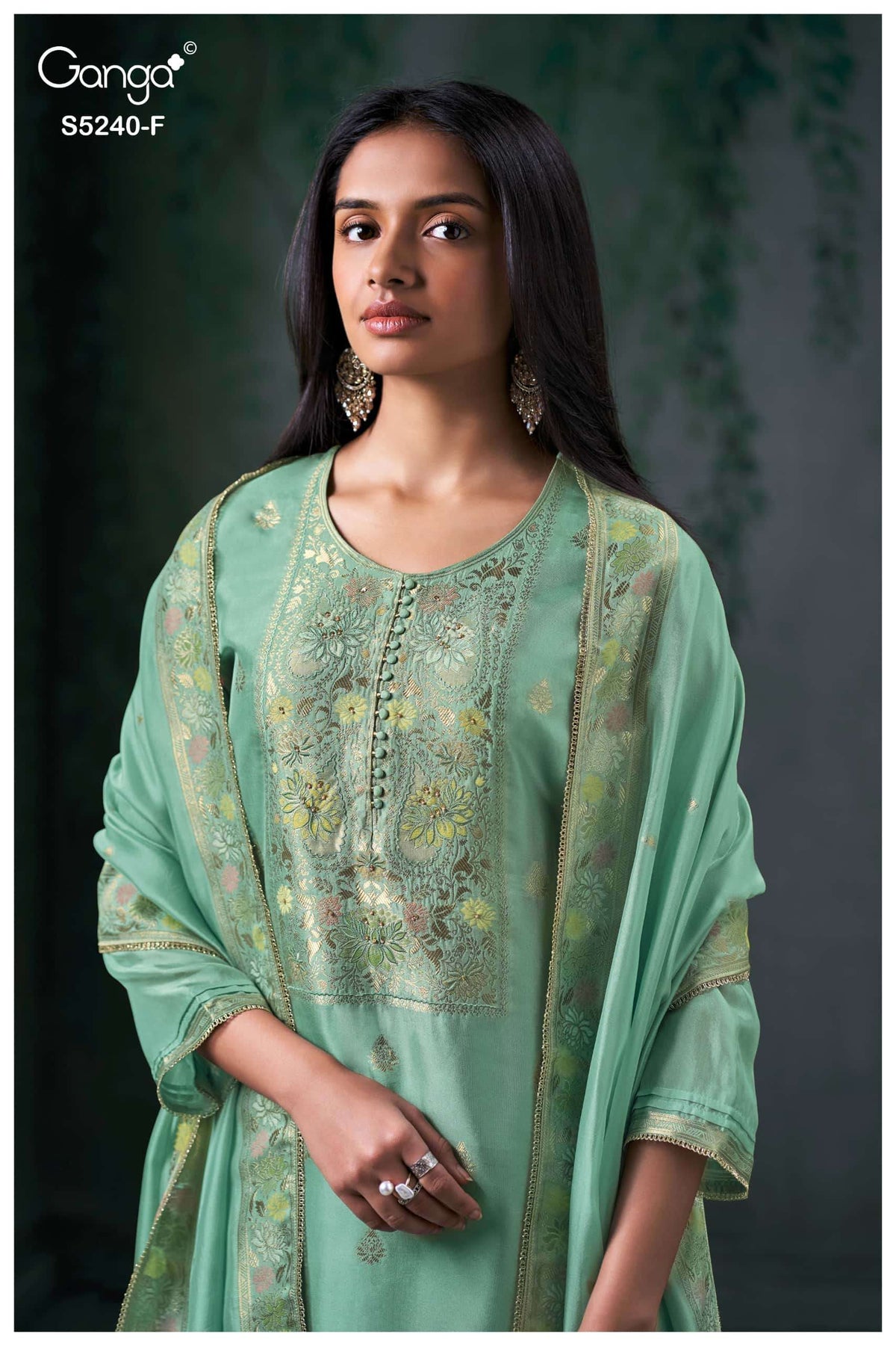 Ganga Fashion Nairaah 5240 Viscose Silk Jacquard Dress Material
