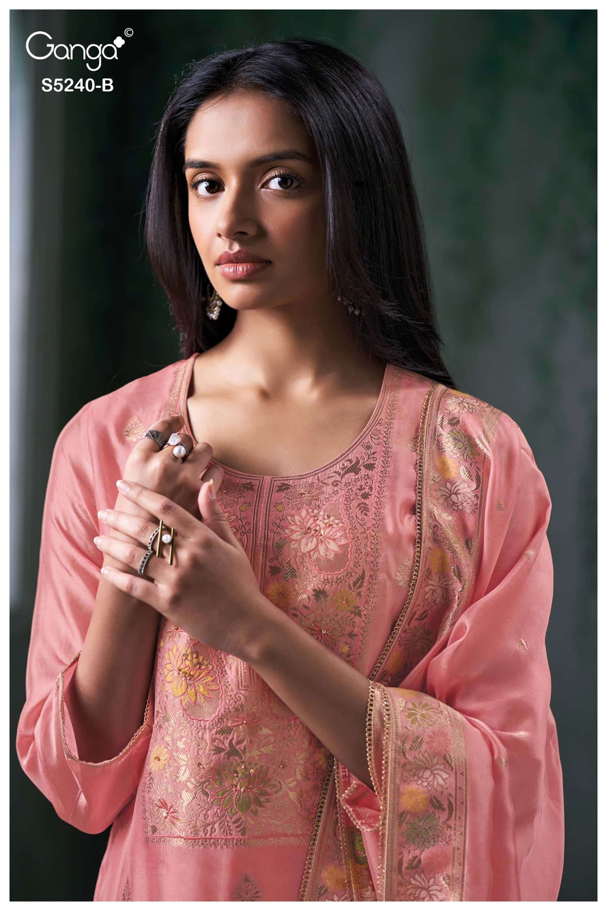 Ganga Fashion Nairaah 5240 Viscose Silk Jacquard Dress Material