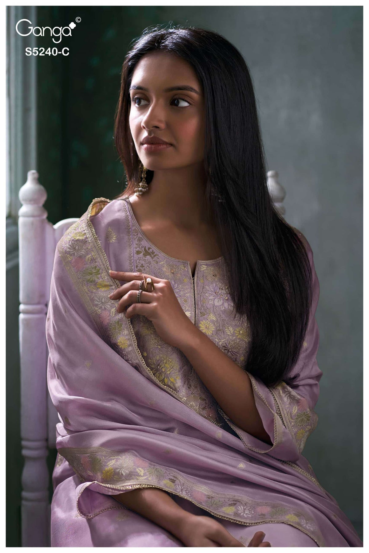 Ganga Fashion Nairaah 5240 Viscose Silk Jacquard Dress Material