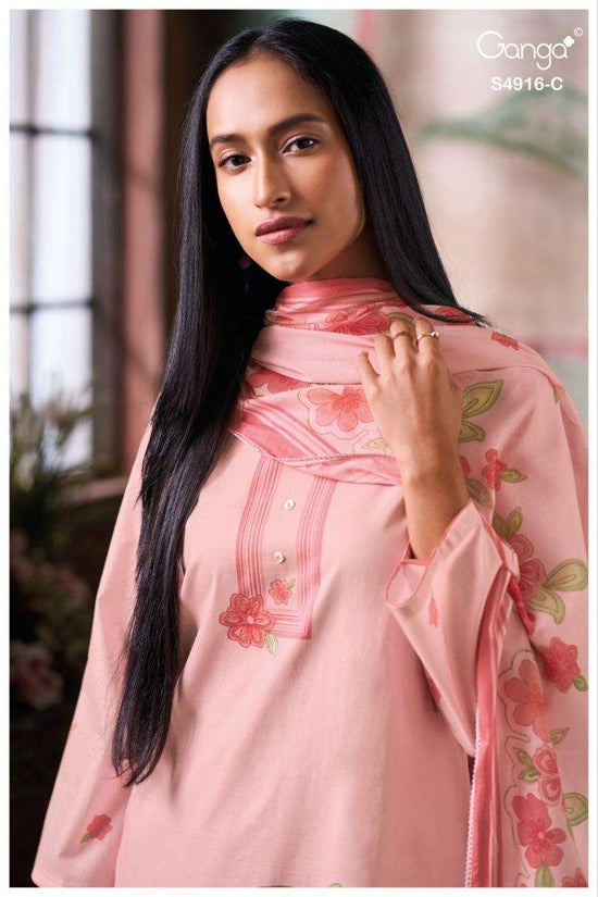 Ganga Fashion Nairika 4916 Premium Cotton Dress Material - Amrah Wholesale