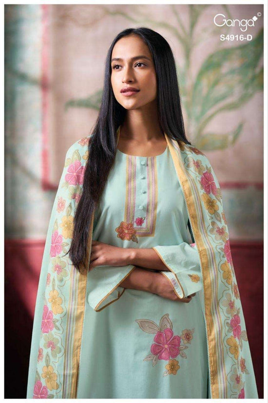 Ganga Fashion Nairika 4916 Premium Cotton Dress Material - Amrah Wholesale