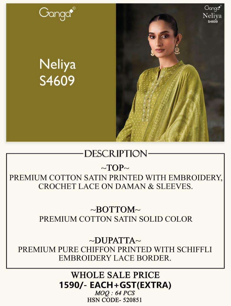 Ganga Fashion Neliya 4609 - Amrah Wholesale
