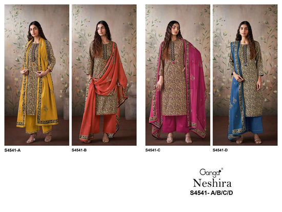 Ganga Fashion Neshira 4541 Cotton Printed Dress Material Wholesale Collection