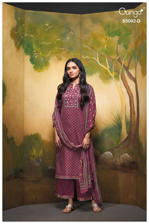 Ganga Fashion Nieveka 5092 Premium Cotton Satin Dress Material