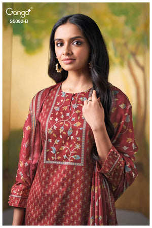 Ganga Fashion Nieveka 5092 Premium Cotton Satin Dress Material