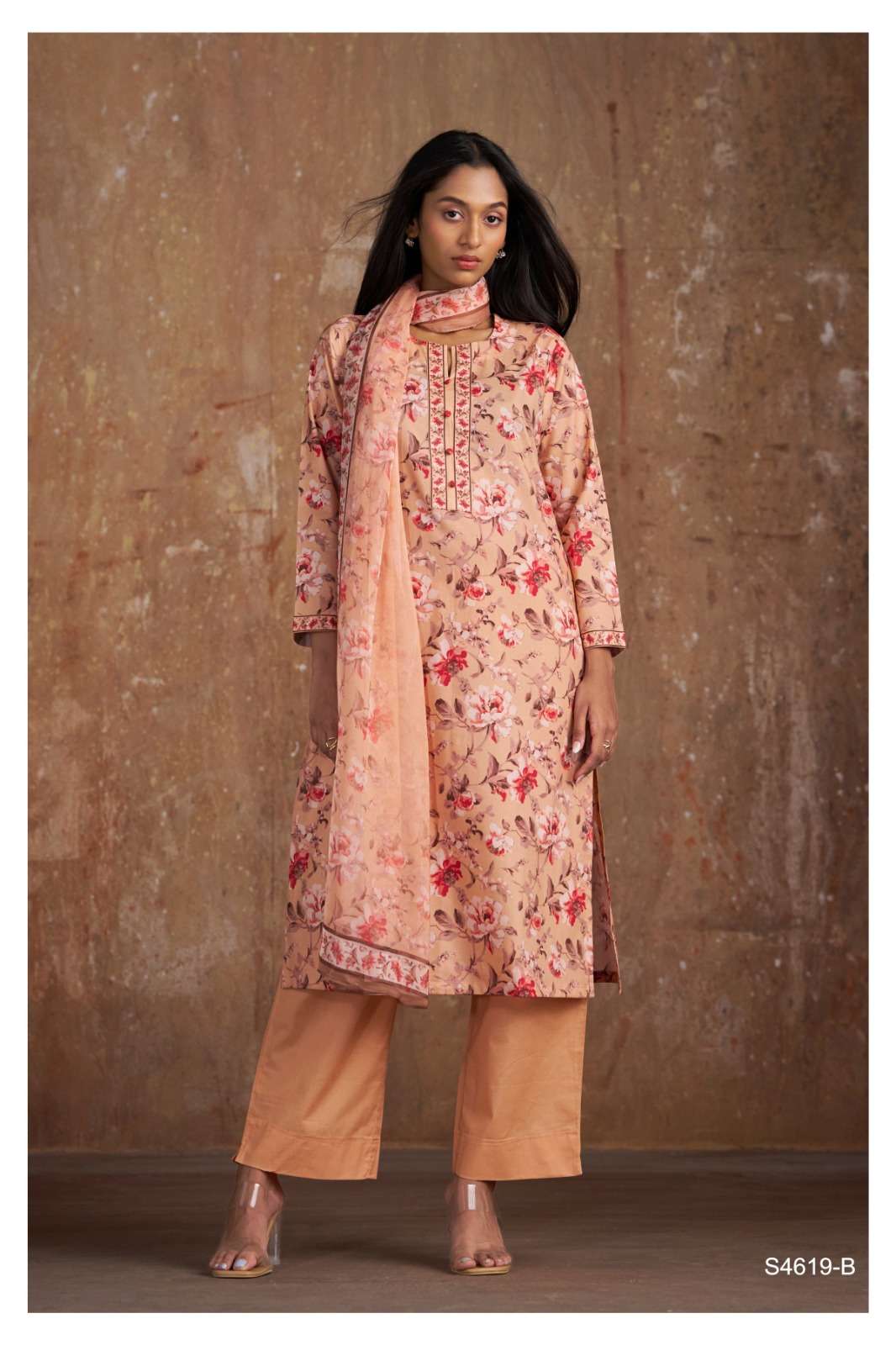 Ganga Fashion Nitya 4619 Cotton Dress Material Wholesale Surat - Amrah Wholesale