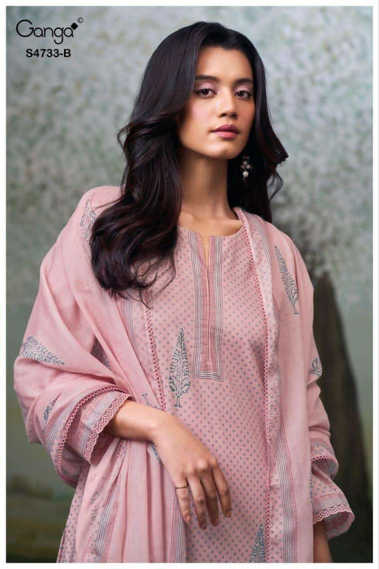 Ganga Fashion Nivellea 4733 Premium Cotton Dress Material - Amrah Wholesale