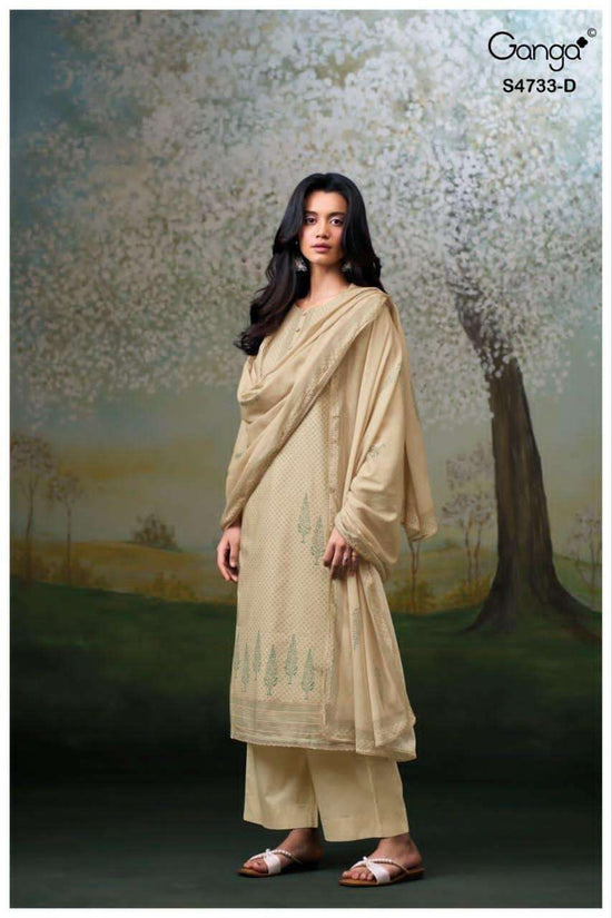 Ganga Fashion Nivellea 4733 Premium Cotton Dress Material - Amrah Wholesale