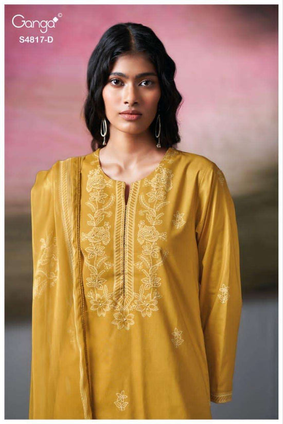Ganga Fashion Nivika 4817 Premium Cotton Dress Material - Amrah Wholesale