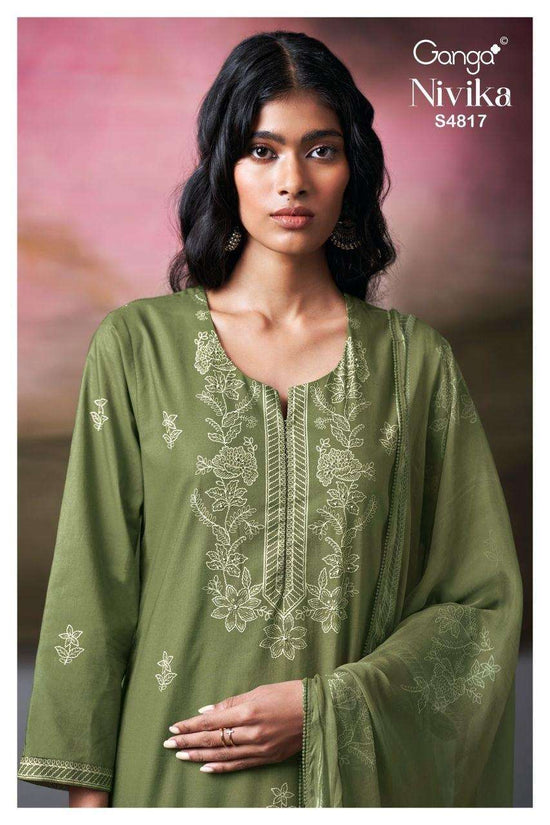Ganga Fashion Nivika 4817 Premium Cotton Dress Material - Amrah Wholesale