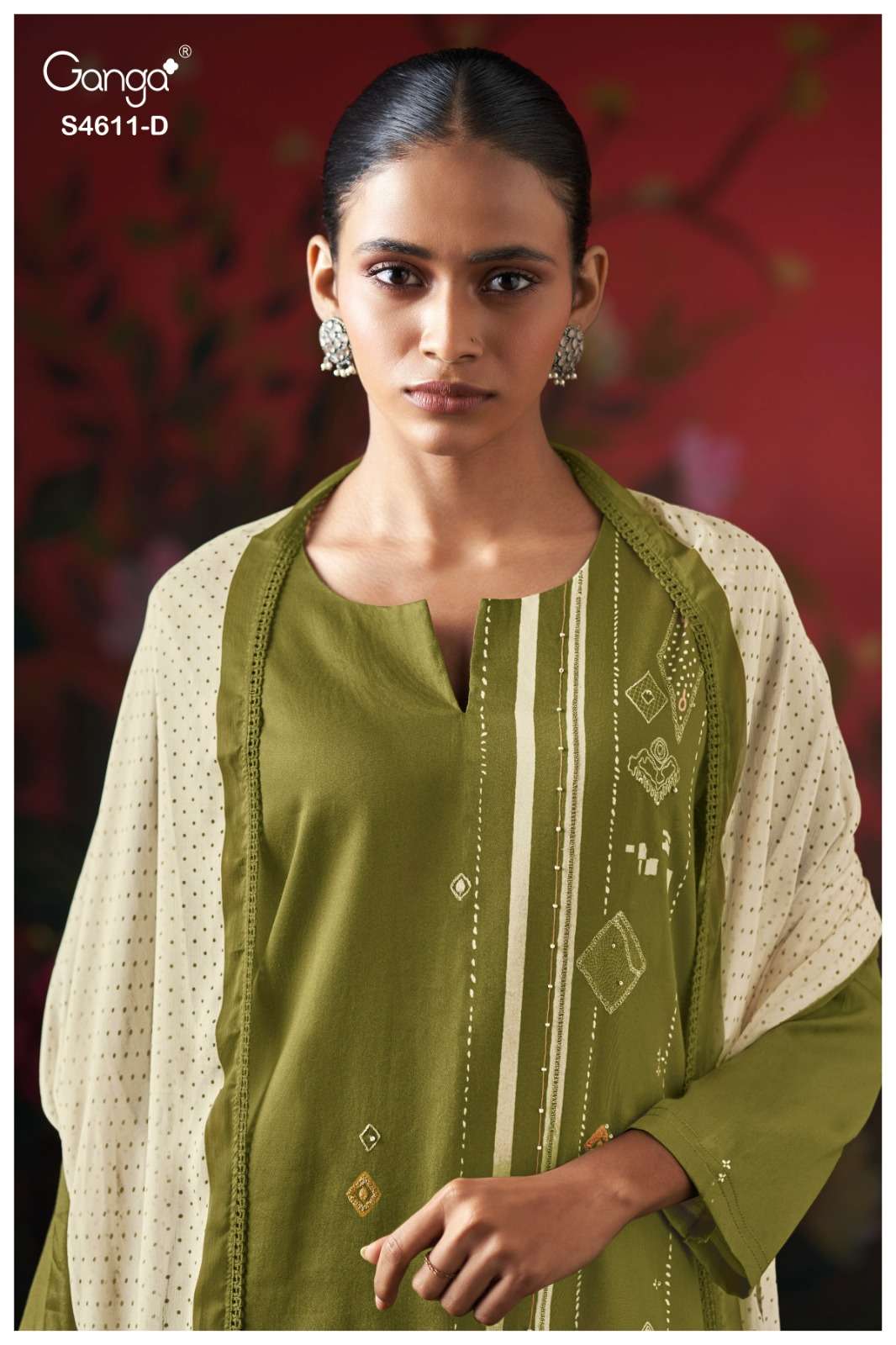 Ganga Fashion Nivra 4611 Premium Cotton Satin Dress Material - Amrah Wholesale