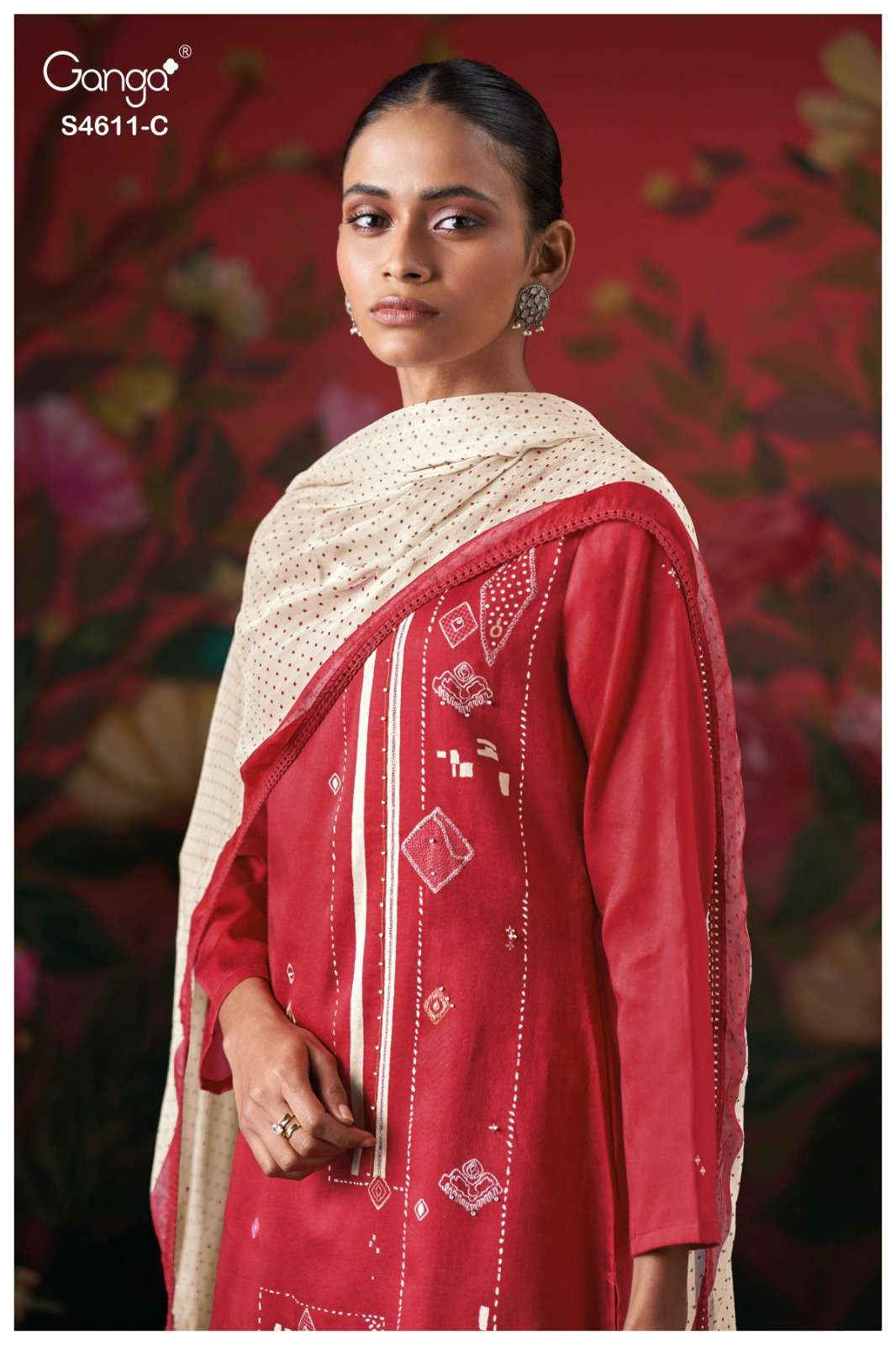 Ganga Fashion Nivra 4611 Premium Cotton Satin Dress Material - Amrah Wholesale