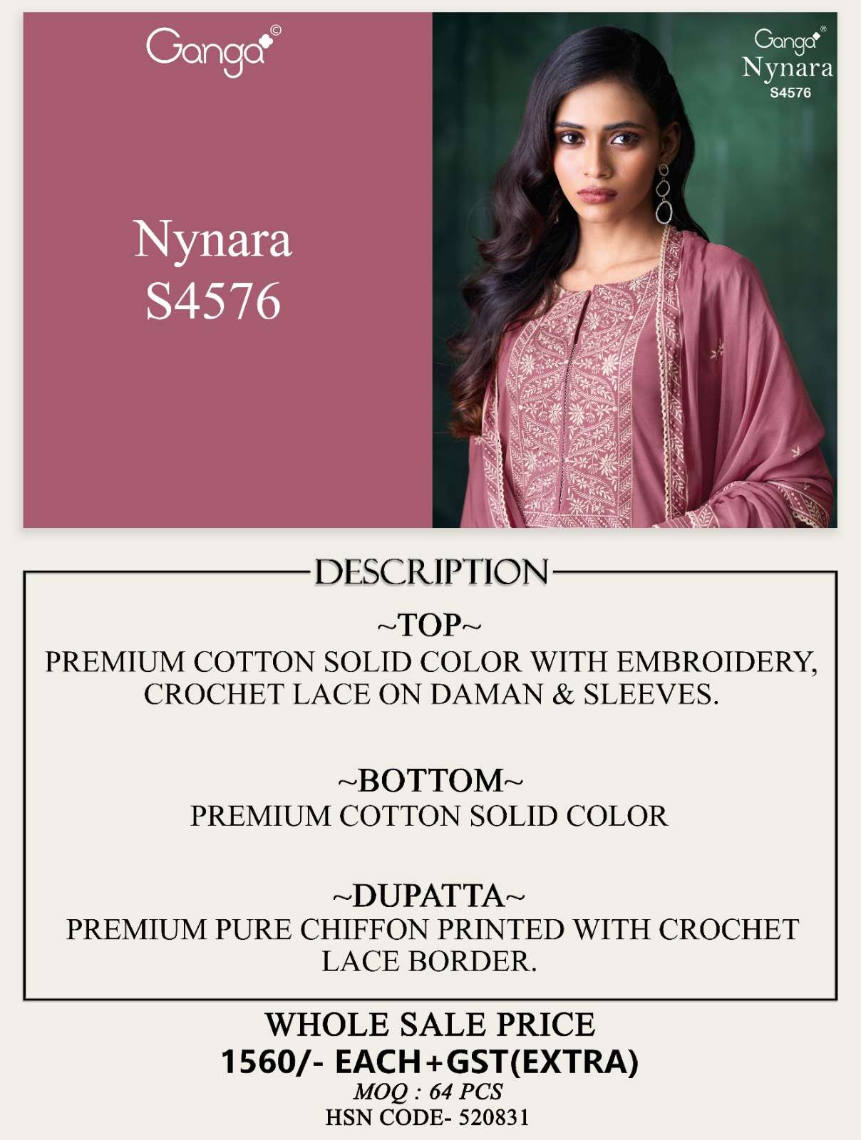 Ganga Fashion Nynara 4576 - Amrah Wholesale
