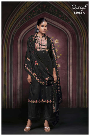 Ganga Fashion Nyrisha 5052 Premium Cotton Satin Dress Material