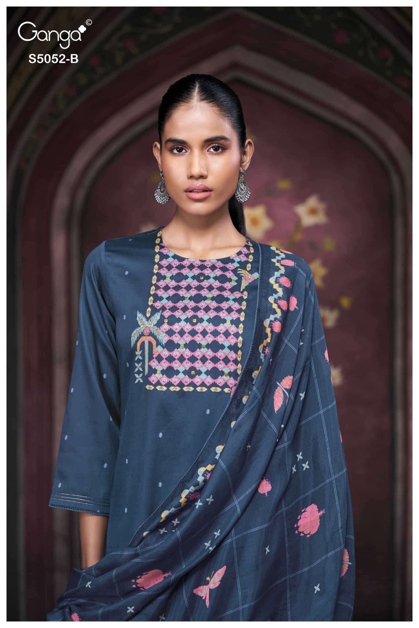 Ganga Fashion Nyrisha 5052 Premium Cotton Satin Dress Material