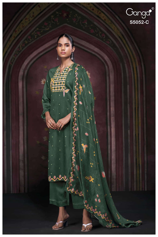 Ganga Fashion Nyrisha 5052 Premium Cotton Satin Dress Material