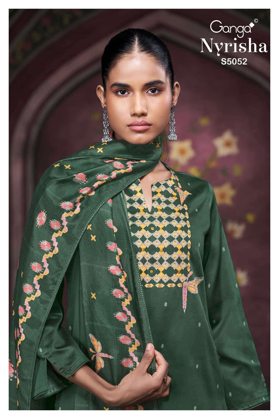 Ganga Fashion Nyrisha 5052 Premium Cotton Satin Dress Material