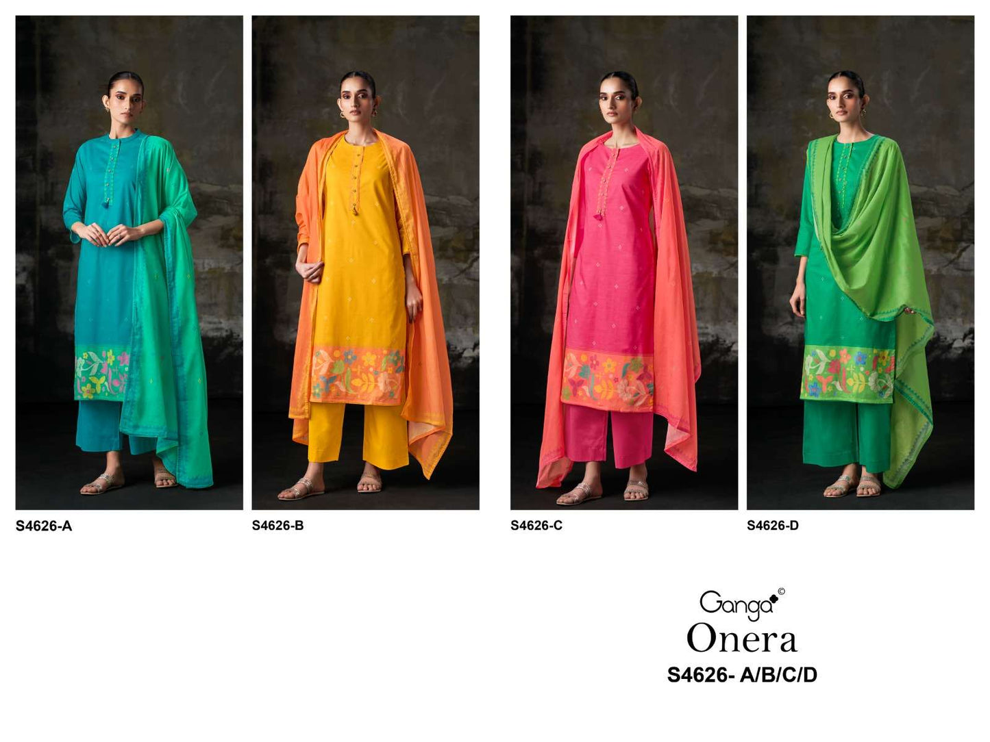 Ganga Fashion Onera 4626 Dress Material Wholesale Catalogue - Amrah Wholesale