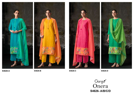 Ganga Fashion Onera 4626 Dress Material Wholesale Catalogue - Amrah Wholesale