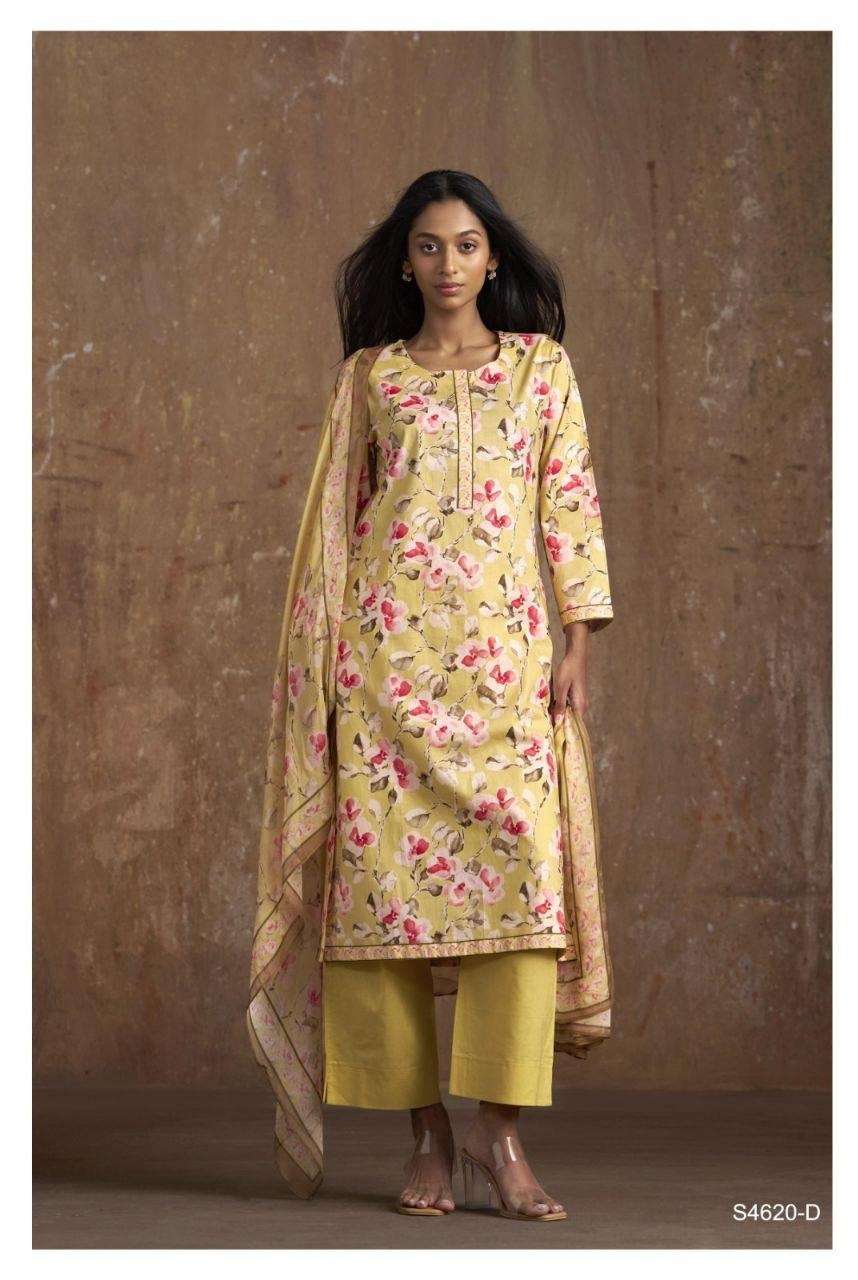Ganga Fashion Oorja 4620 Dress Material Wholesale Catalogue - Amrah Wholesale