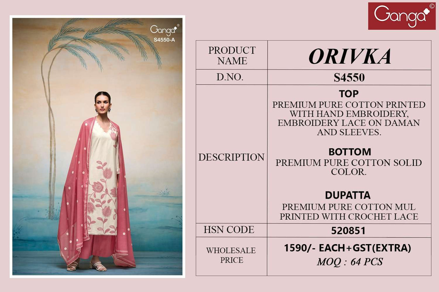 Ganga Fashion Orivka 4550