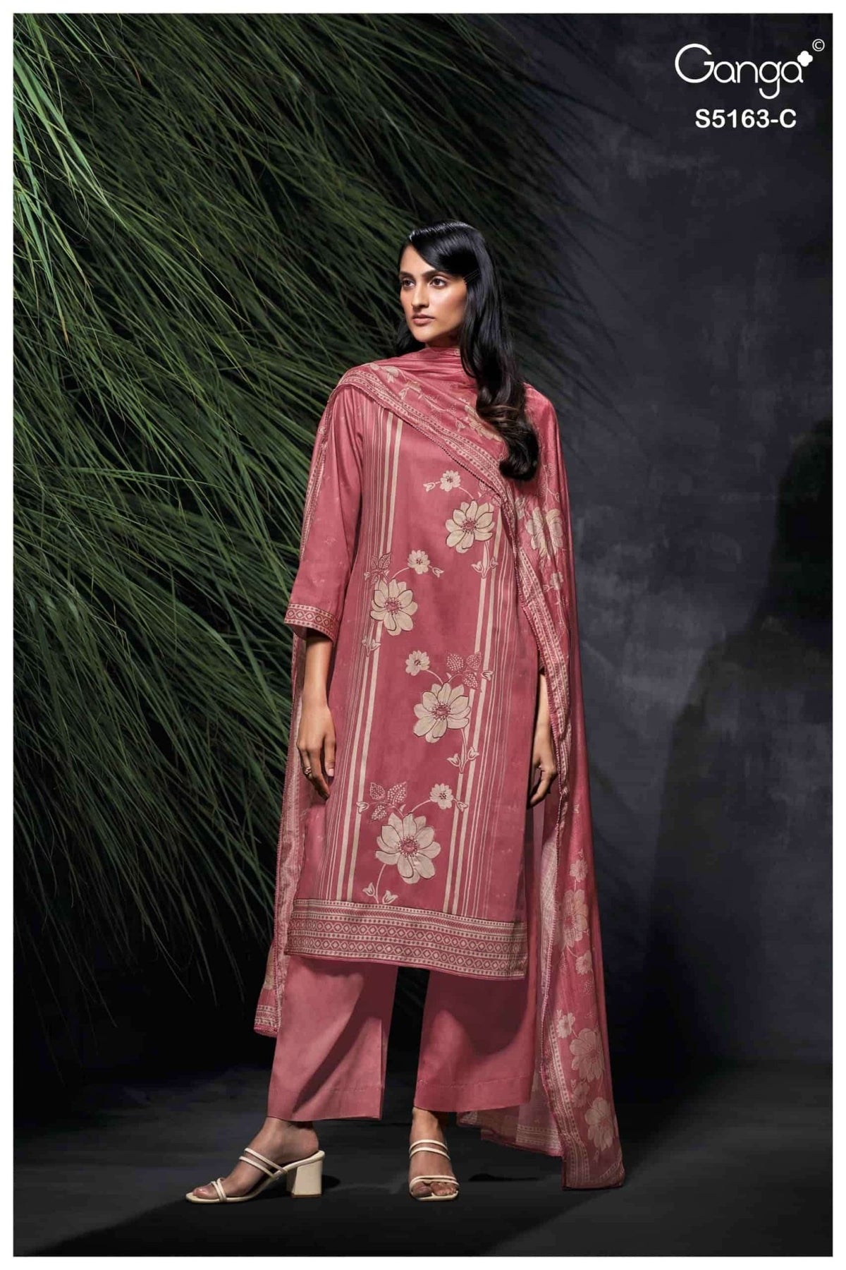 Ganga Fashion Paesyn 5163 Premium Cotton Satin Dress Material - Amrah Wholesale