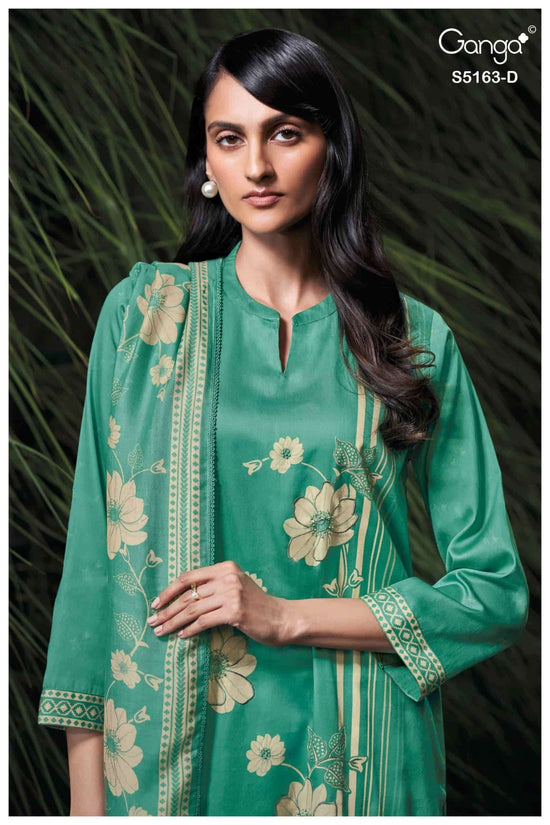 Ganga Fashion Paesyn 5163 Premium Cotton Satin Dress Material - Amrah Wholesale