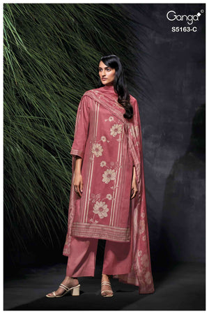 Ganga Fashion Paesyn 5163 Premium Cotton Satin Dress Material