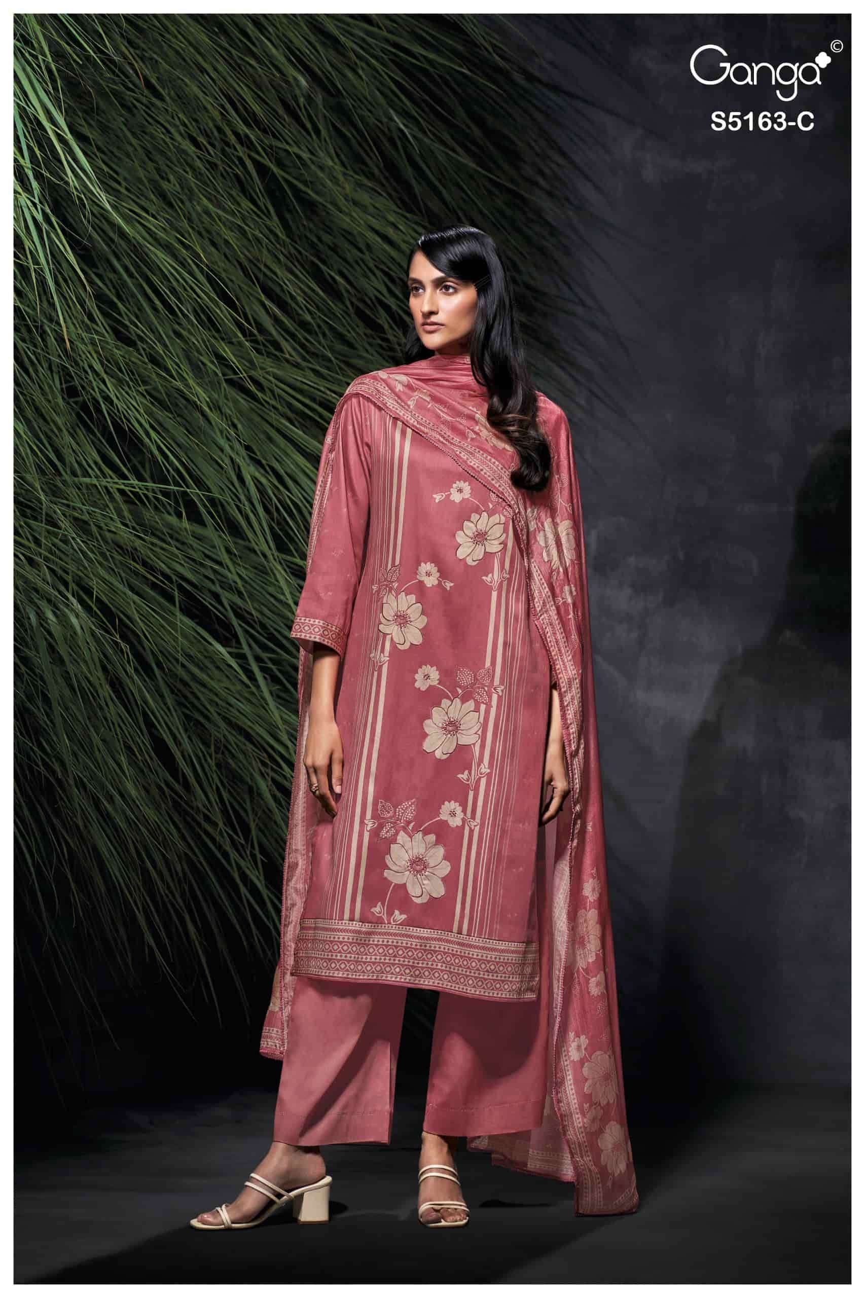 Ganga Fashion Paesyn 5163 Premium Cotton Satin Dress Material
