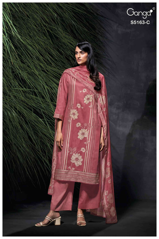 Ganga Fashion Paesyn 5163 Premium Cotton Satin Dress Material