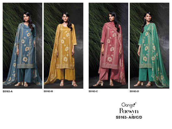 Ganga Fashion Paesyn 5163 Premium Cotton Satin Dress Material