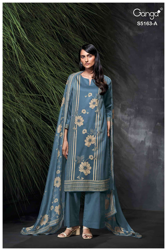 Ganga Fashion Paesyn 5163 Premium Cotton Satin Dress Material