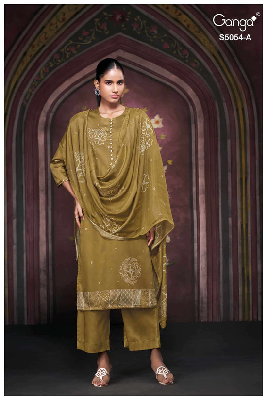 GANGA FASHION PAMELA 5054 Premium Cotton Satin Salwar Suit Dress Material