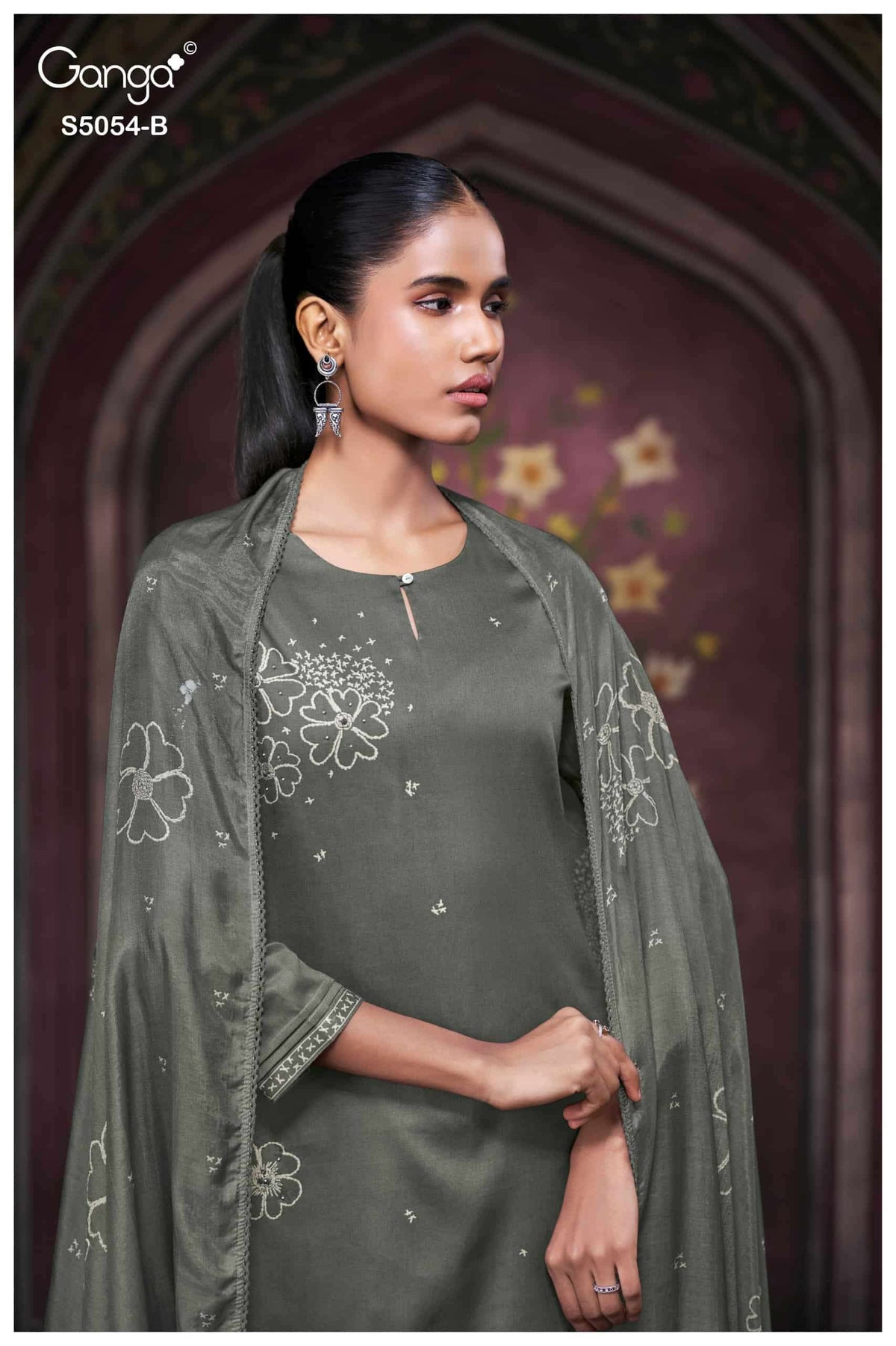 GANGA FASHION PAMELA 5054 Premium Cotton Satin Salwar Suit Dress Material