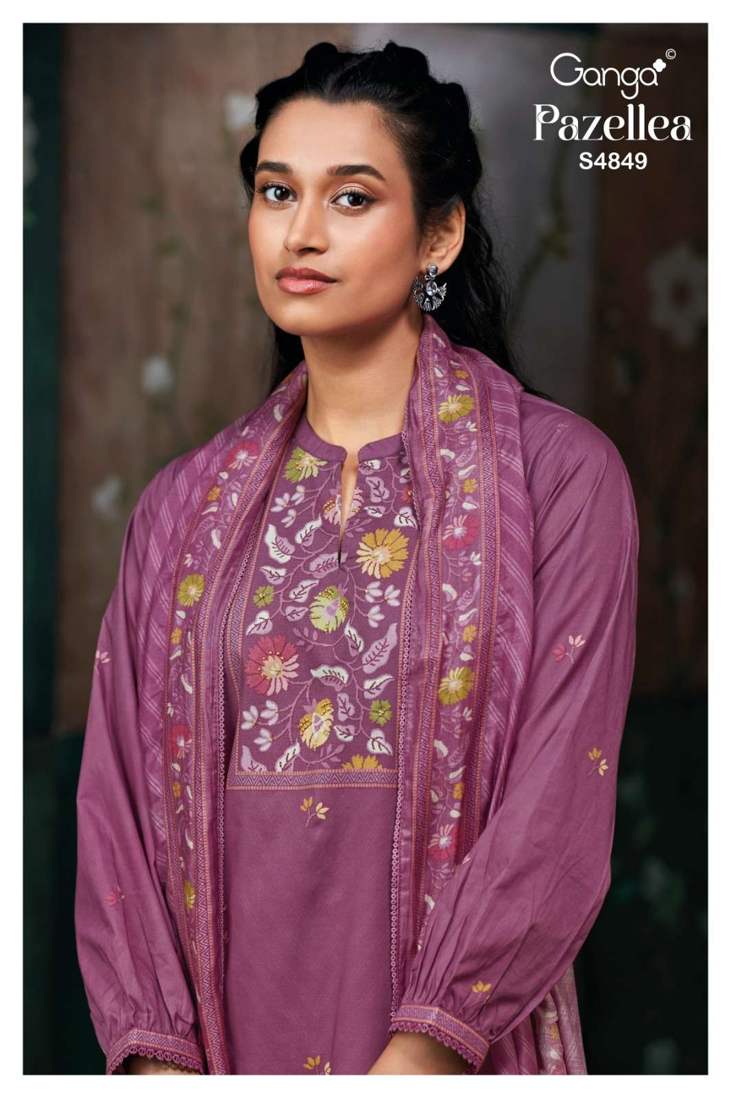 Ganga Fashion Pazellea 4849 Premium Cotton Dress Material - Amrah Wholesale