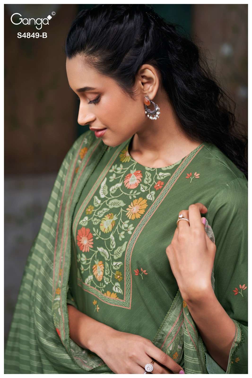 Ganga Fashion Pazellea 4849 Premium Cotton Dress Material - Amrah Wholesale