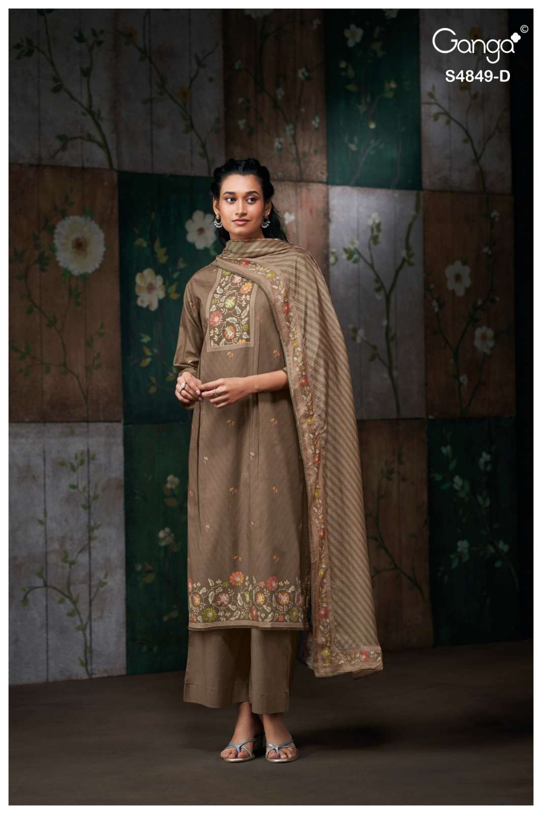 Ganga Fashion Pazellea 4849 Premium Cotton Dress Material - Amrah Wholesale