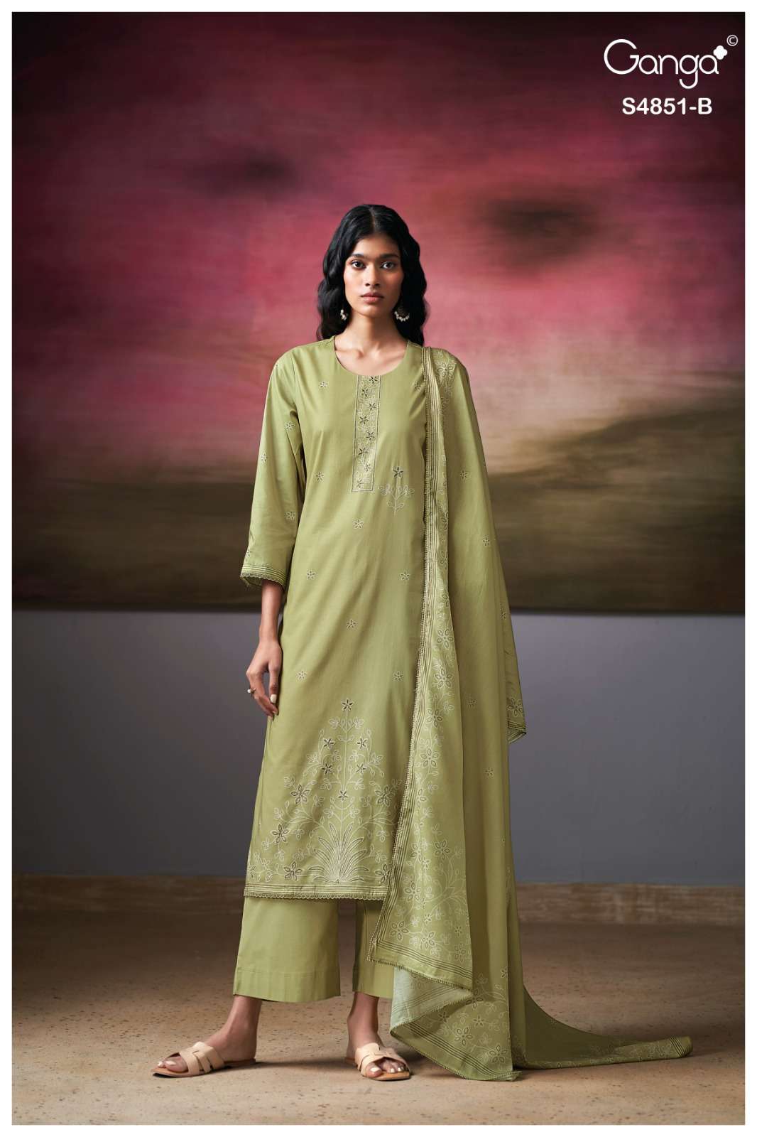 Ganga Fashion Pelyra 4851 Premium Cotton Dress Material - Amrah Wholesale