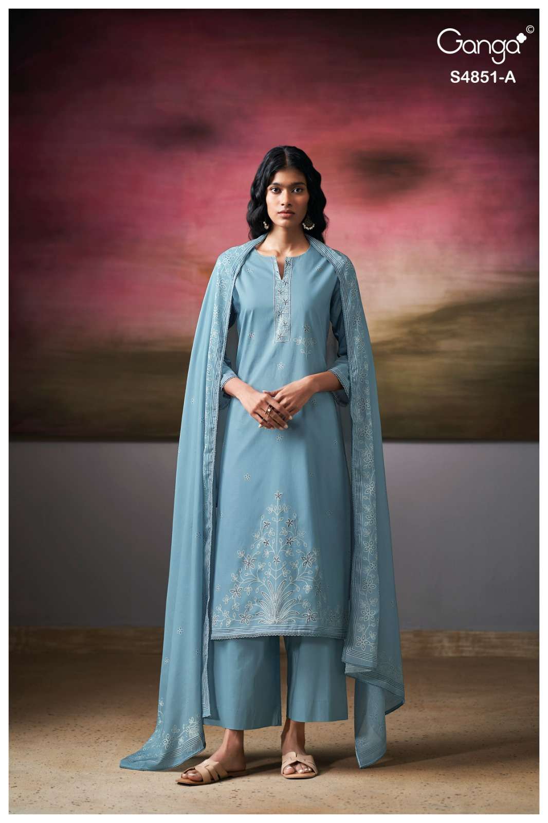 Ganga Fashion Pelyra 4851 Premium Cotton Dress Material - Amrah Wholesale