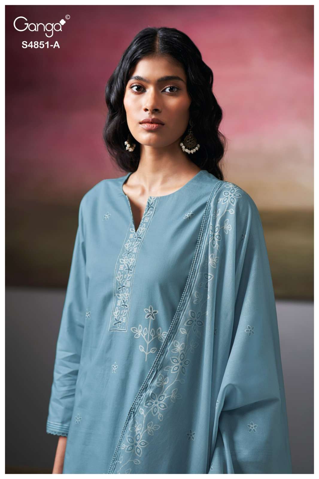 Ganga Fashion Pelyra 4851 Premium Cotton Dress Material - Amrah Wholesale