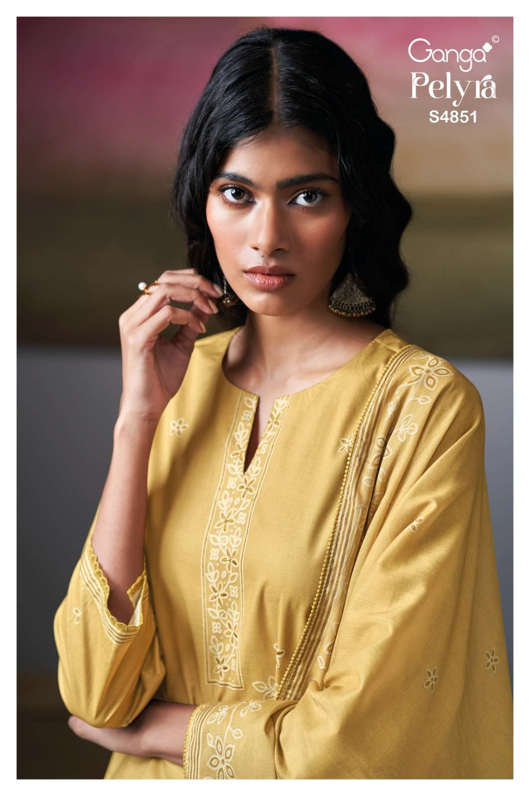 Ganga Fashion Pelyra 4851 Premium Cotton Dress Material - Amrah Wholesale