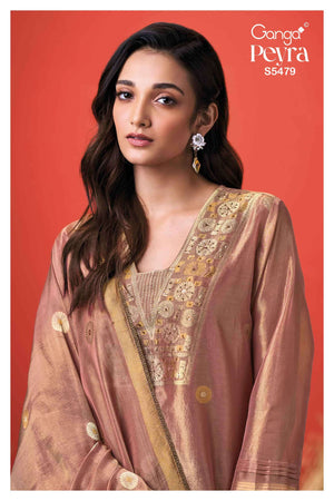 Ganga Fashion Peyra 5479 Pure Kanjivaram Silk Jacquard Dress Material