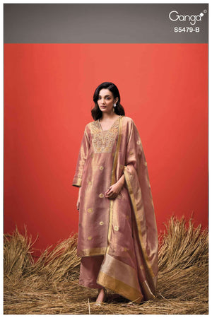 Ganga Fashion Peyra 5479 Pure Kanjivaram Silk Jacquard Dress Material