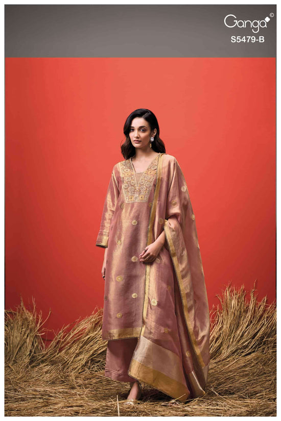 Ganga Fashion Peyra 5479 Pure Kanjivaram Silk Jacquard Dress Material
