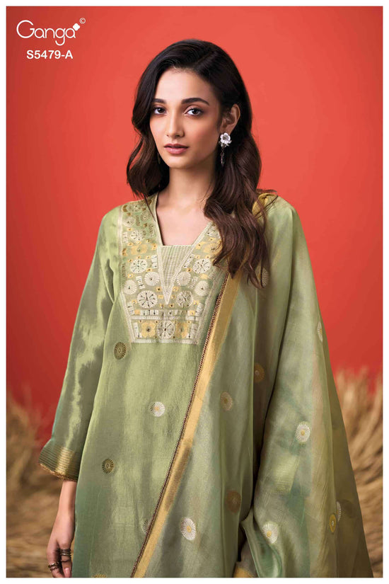 Ganga Fashion Peyra 5479 Pure Kanjivaram Silk Jacquard Dress Material
