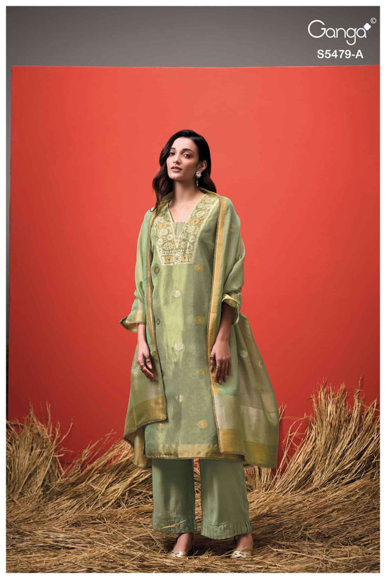 Ganga Fashion Peyra 5479 Pure Kanjivaram Silk Jacquard Dress Material