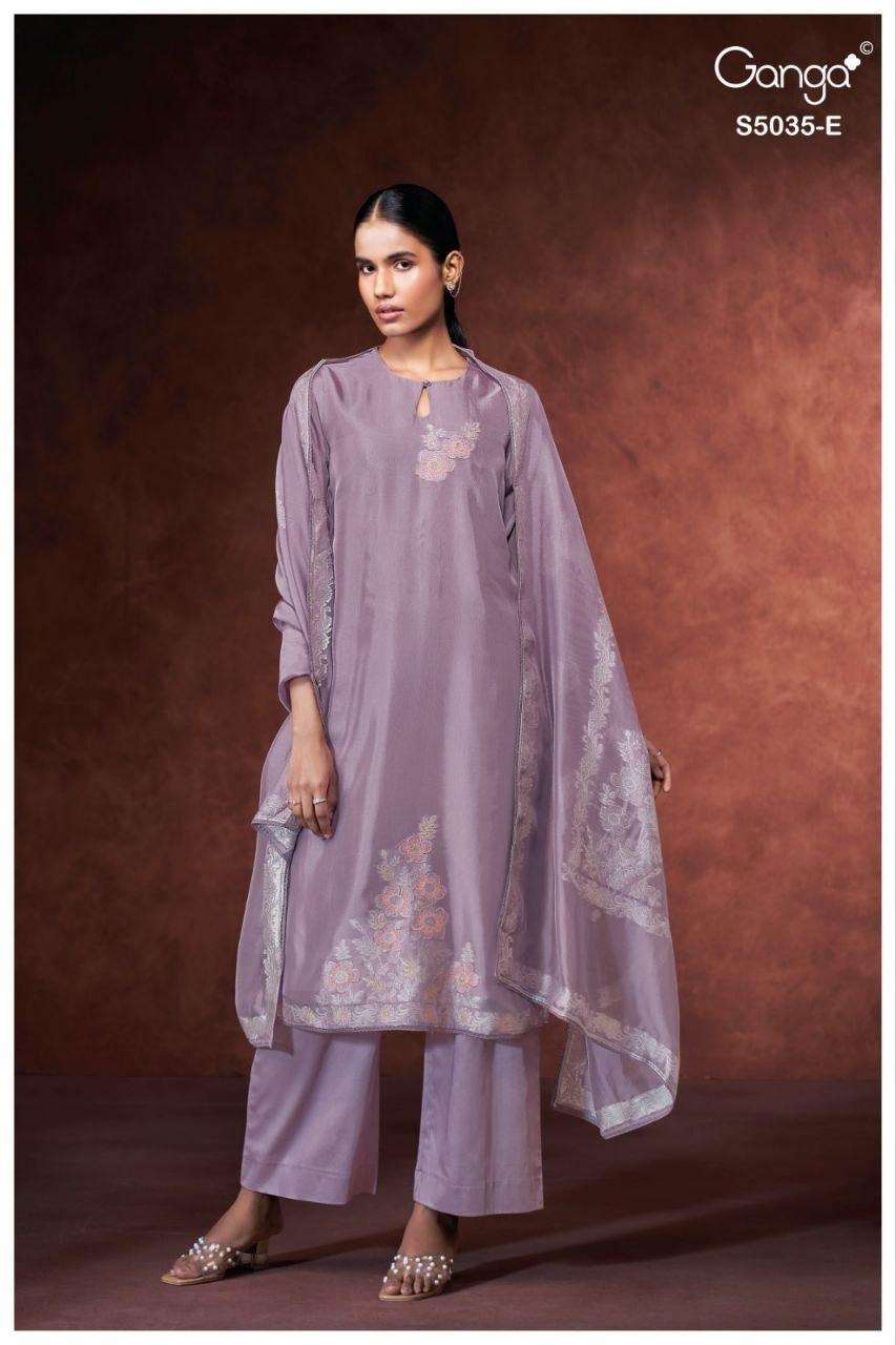 Ganga Fashion Phaevi 5035 Viscose Woven Silk Jacquard Dress Material - Amrah Wholesale