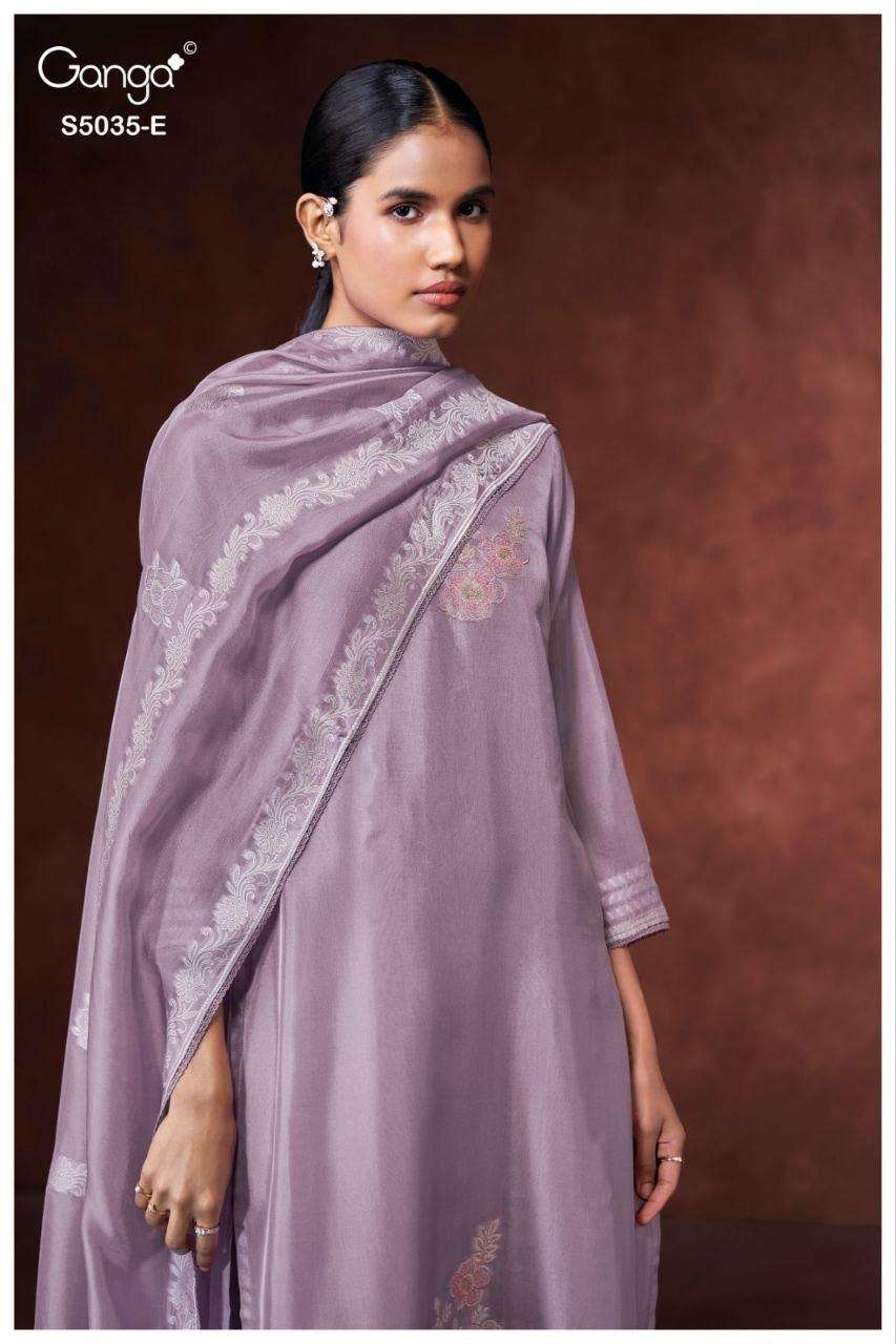 Ganga Fashion Phaevi 5035 Viscose Woven Silk Jacquard Dress Material - Amrah Wholesale